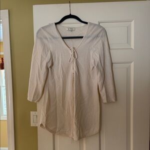 Kinross Cashmere Cream Sweater